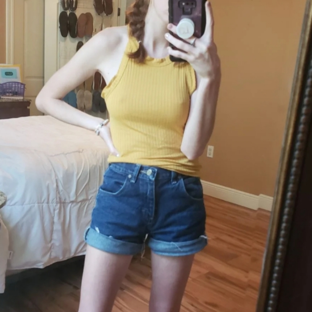Mustard halter top